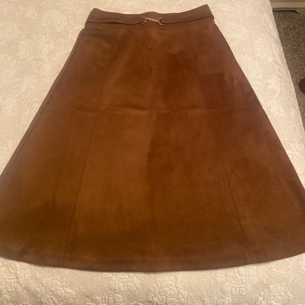 Suede tan skirt
